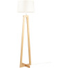 Lampadaire Sacha bois et blanc