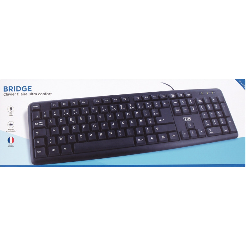 Clavier filaire T'NB Bridge Slim couleur noir