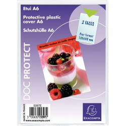 Paquet de 10 étuis simples pour format A6 en PVC