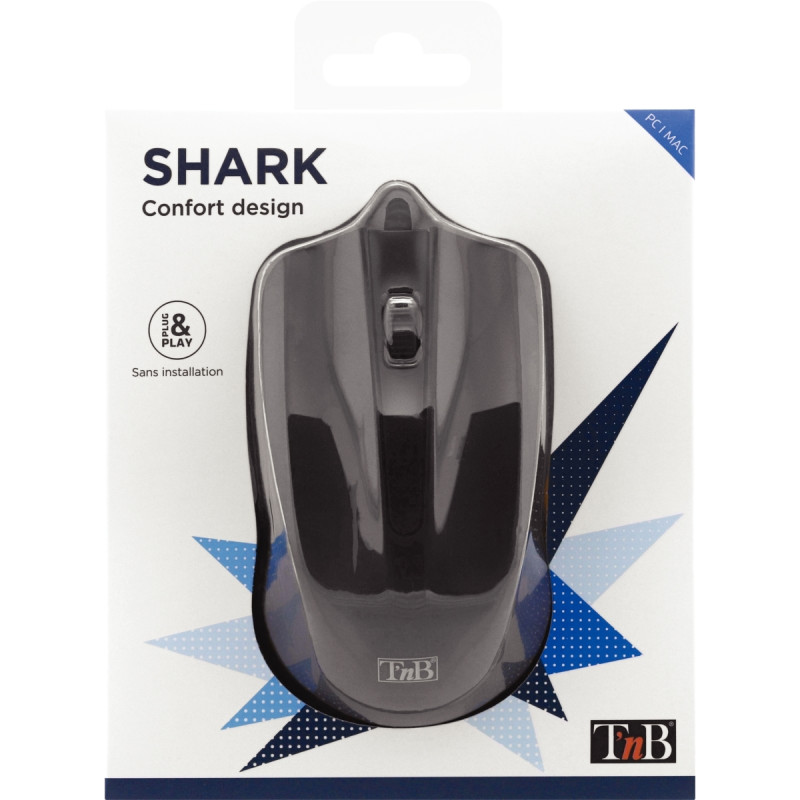Souris filaire T'NB Shark couleur noir
