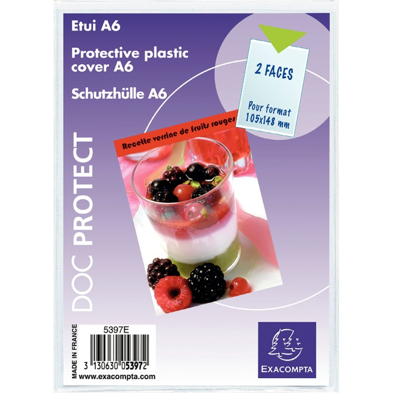 Étui simple pour format A6 en PVC