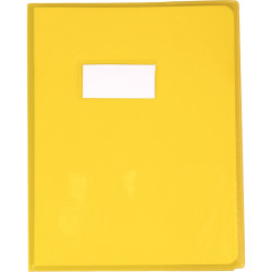 Protège-cahier en PVC 22/100ème, pour format 17x22 cm, jaune