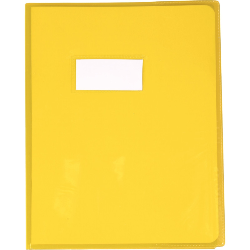 Protège-cahier en PVC 22/100ème, pour format 17x22 cm, jaune