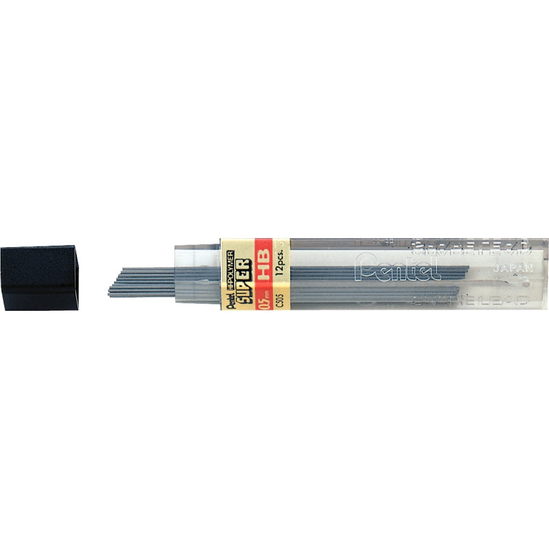 Blister de 2 étuis de 12 mines Hi-Polymer 0,5mm HB
