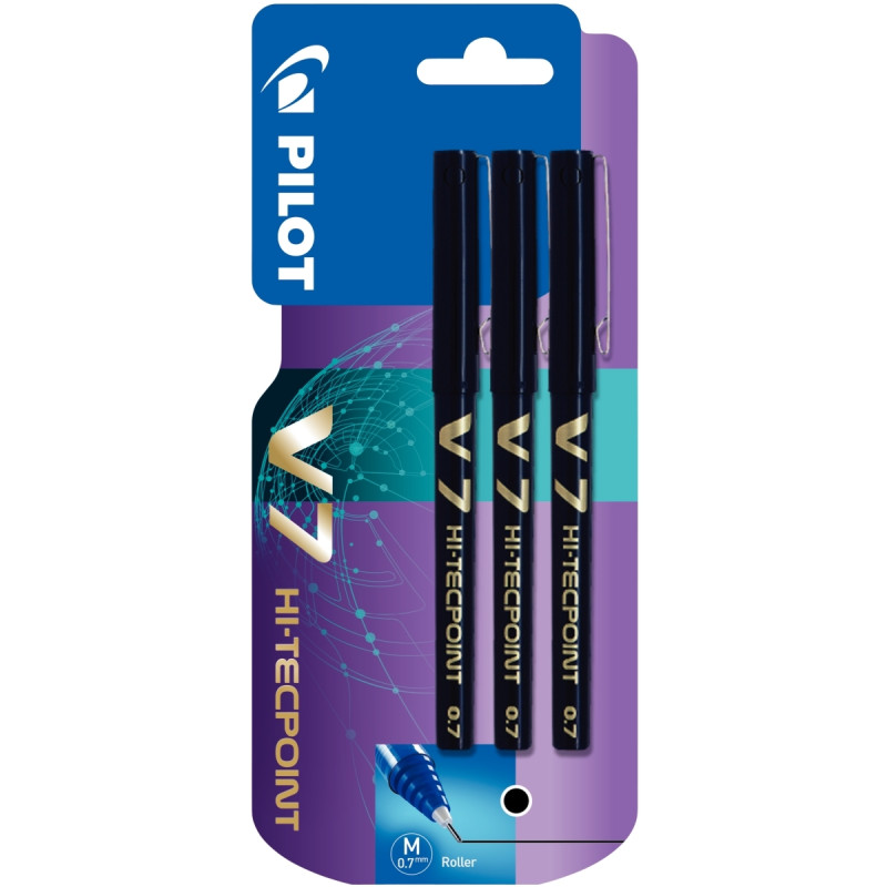 Blister de 3 Rollers V7 noirs