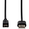 Cordon USB 2.0 type A vers type mini USB B 2m noir