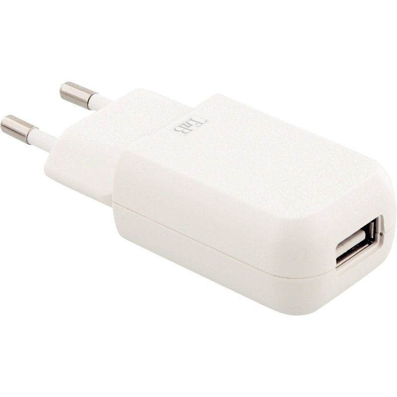 Chargeur secteur 1 port USB-A 5W blanc