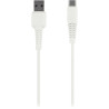 Cordon USB type A vers type C 1m blanc renforcé