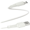Cordon USB type A vers type C 1m blanc renforcé