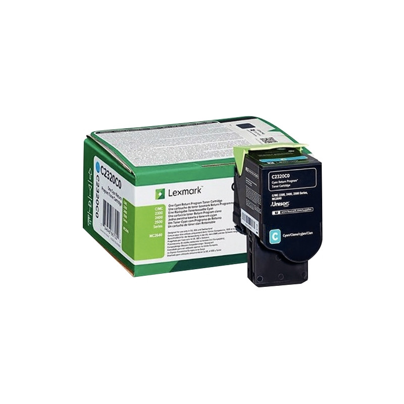 Lexmark C2320C0 toner laser cyan authentique