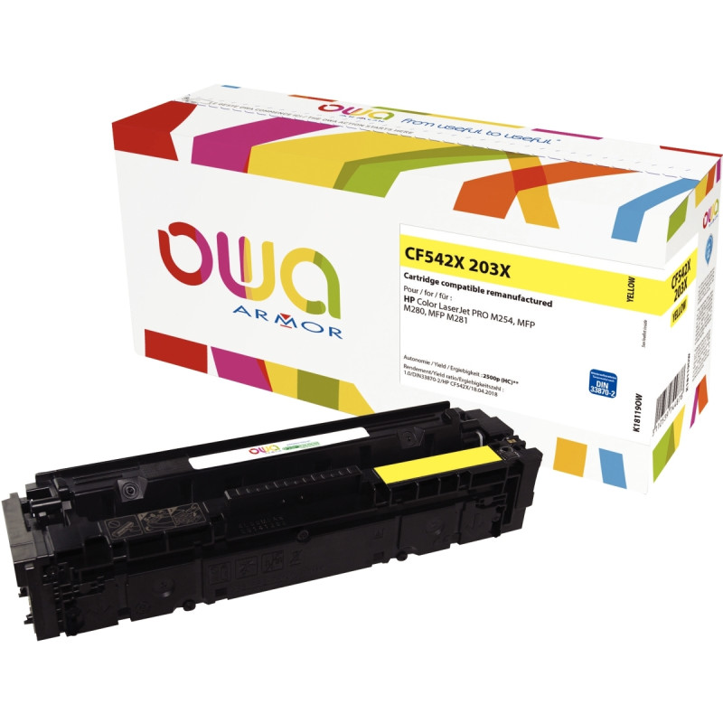 OWA cartouche laser jaune haute capacité remanufacturée compatible HP