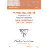 Bloc de 50 feuilles de papier millimétré velin format 21x29,7mm