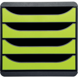 Module 4 tiroirs BIGBOX noir/vert