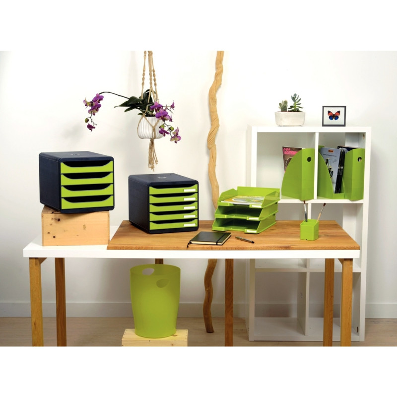 Module 4 tiroirs BIGBOX noir/vert