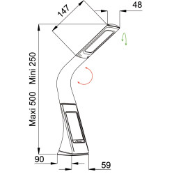 Lampe LED Gilda marron