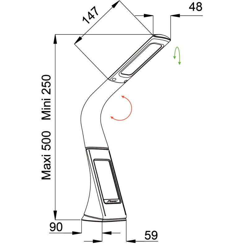 Lampe LED Gilda marron