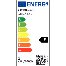 Lampe LED Gilda marron