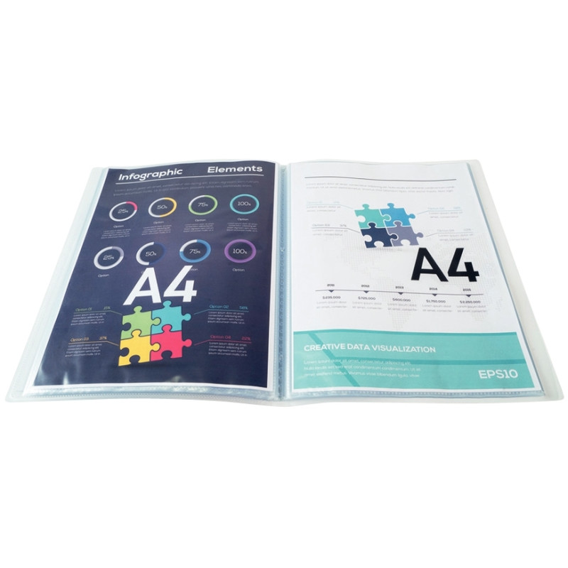 Protège-documents personnalisable KREACOVER 40 vues, incolore