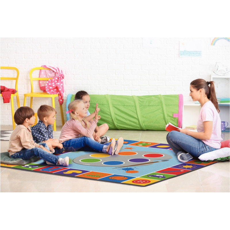Tapis 200x200cm apprendre les couleurs