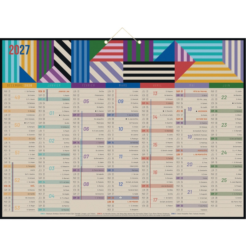 Calendrier Air du temps 40,5x55cm