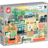 Puzzle 100 pièces, la ville verte