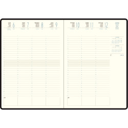 Agenda semainier Volga 21x29,7cm noir