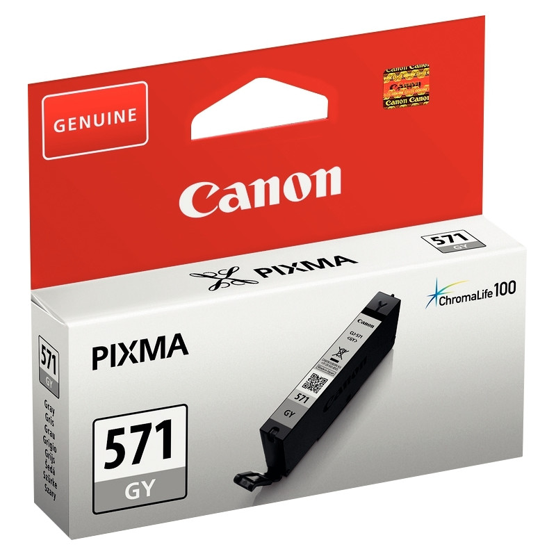 Canon 571 cartouche jet d'encre gris authentique (CLI571GY)