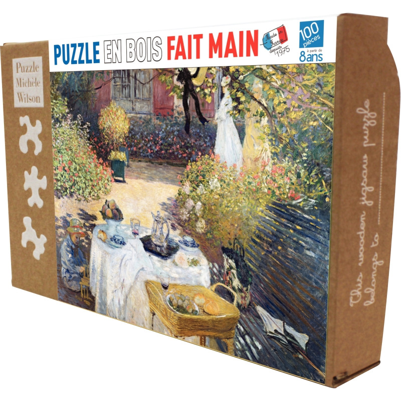 Puzzle en bois d'environ 100 pièces, LE DÉJEUNER de Claude MONET