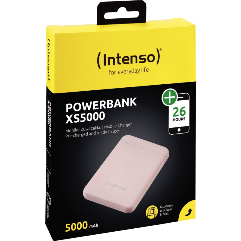 Batterie de secours Intenso XS 5000 mAh rose