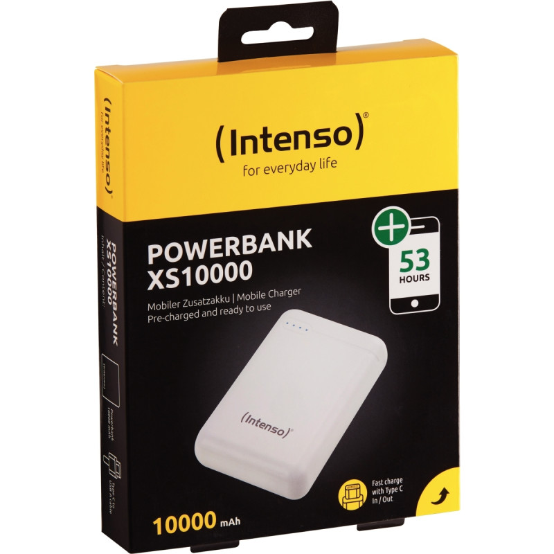 Batterie de secours Intenso XS 10000 mAh blanche