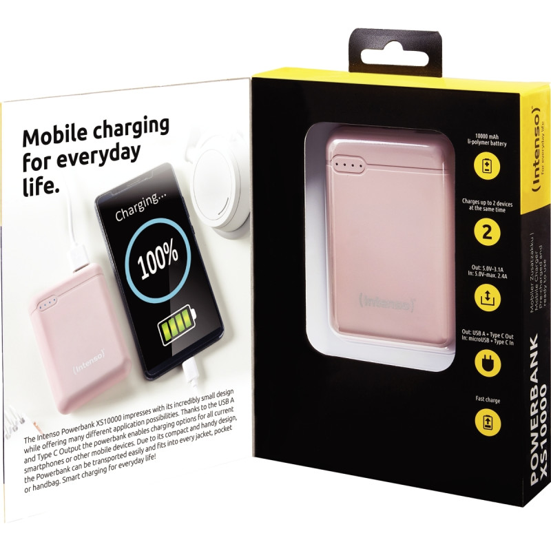 Batterie de secours Intenso XS 10000 mAh rose