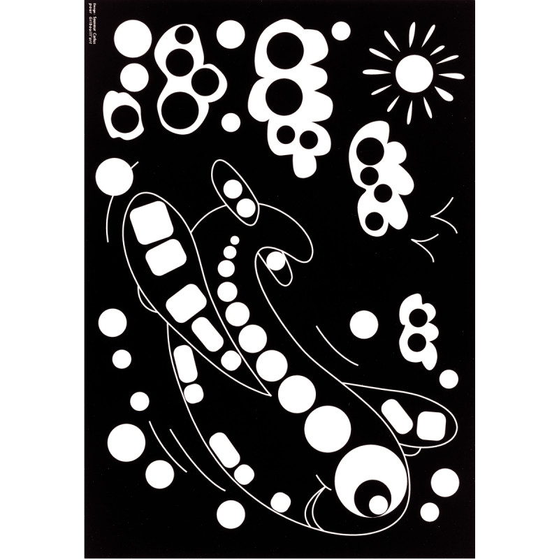 Pochette de 16 planches de gommettes et de 5 motifs différents