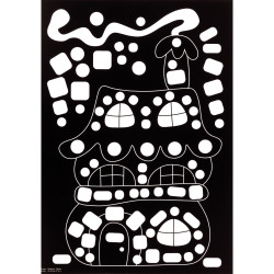 Pochette de 16 planches de gommettes et de 5 motifs différents