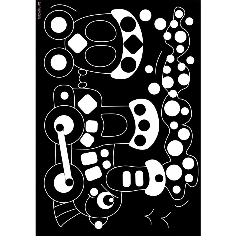 Pochette de 16 planches de gommettes et de 5 motifs différents
