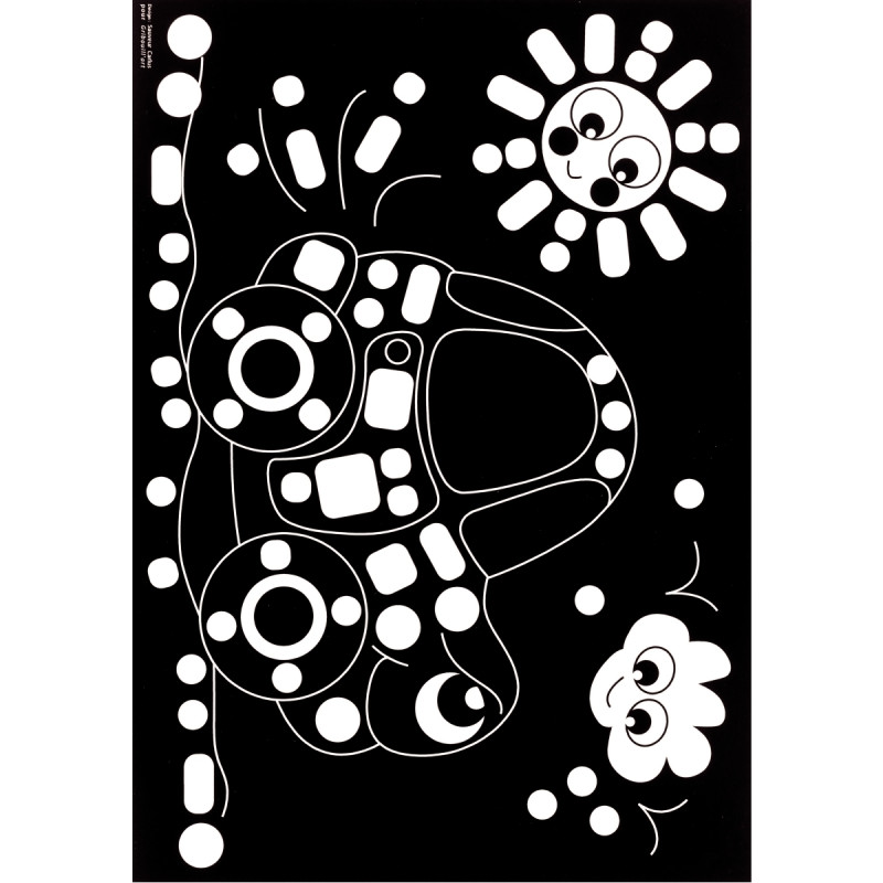 Pochette de 16 planches de gommettes et de 5 motifs différents