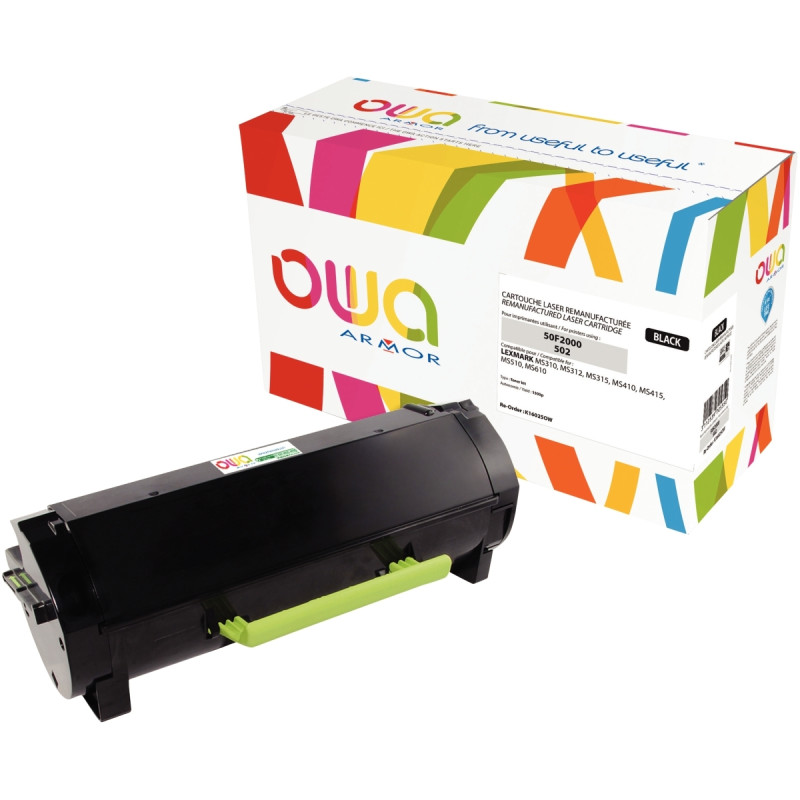 OWA toner laser noir remanufacturé compatible Lexmark 50F2000