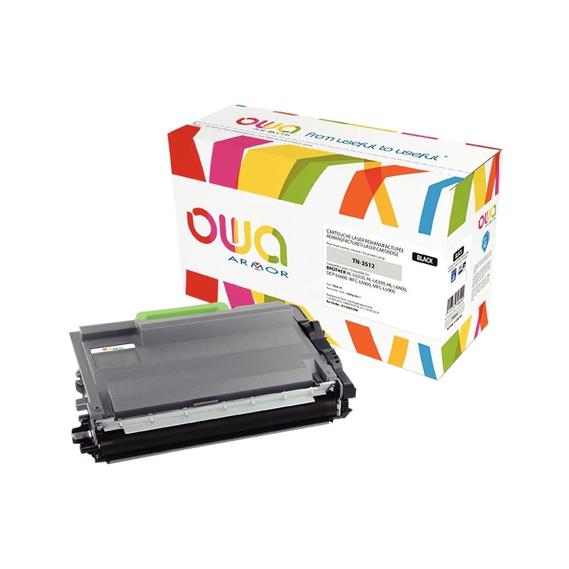 OWA toner laser noir remanufacturé compatible Brother TN3512
