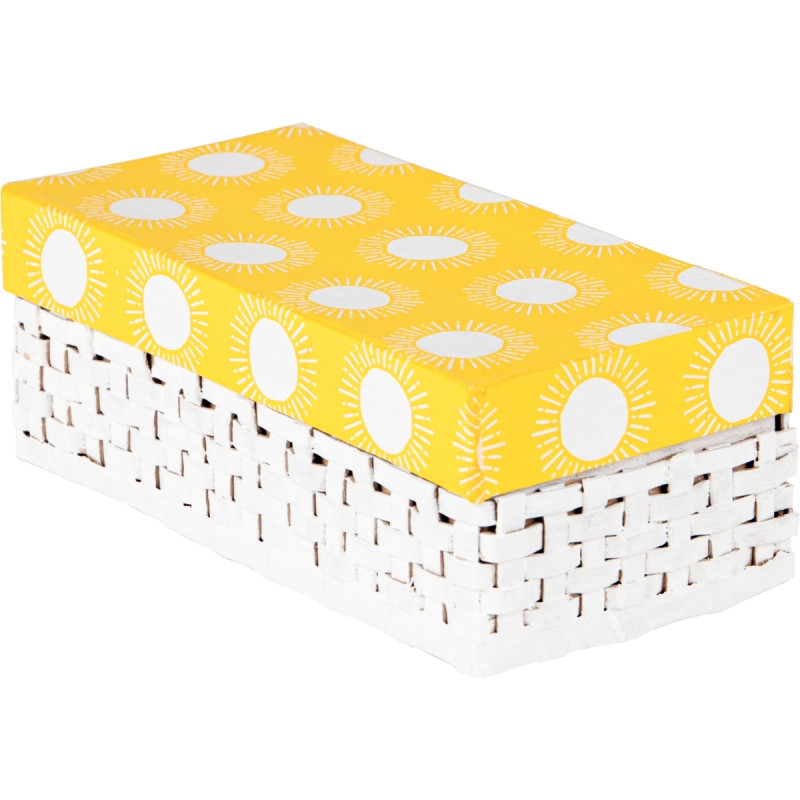 Lot de 4 boites rectangles tressées en carton