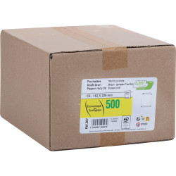 Boîte de 500 pochettes Kraft C5 90 grammes