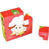 Boite de 9 cubes puzzles en bois, les animaux de la ferme