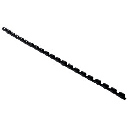 Boîte de 25 reliures plastiques couleur Ø 6mm noir