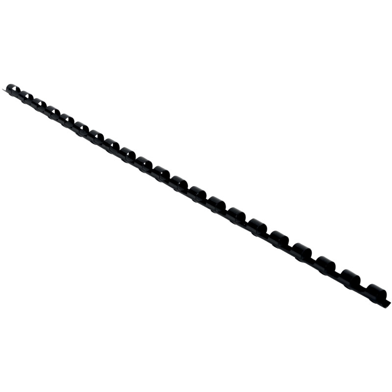 Boîte de 25 reliures plastiques couleur Ø 6mm noir