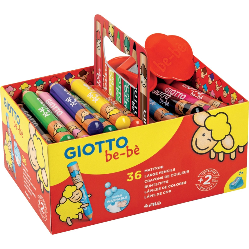 Classpack de 36 crayons de couleur Maxi Bébé assortis
