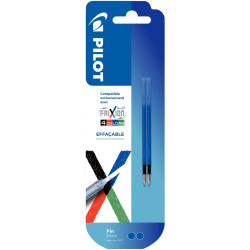 Blister 2 recharges pour Frixion Ball 4 Couleurs bleues