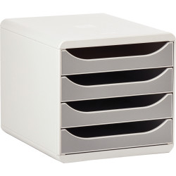 Module 4 tiroirs BIGBOX gris/gris