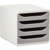 Module 4 tiroirs BIGBOX gris/gris