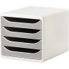 Module 4 tiroirs BIGBOX gris/gris