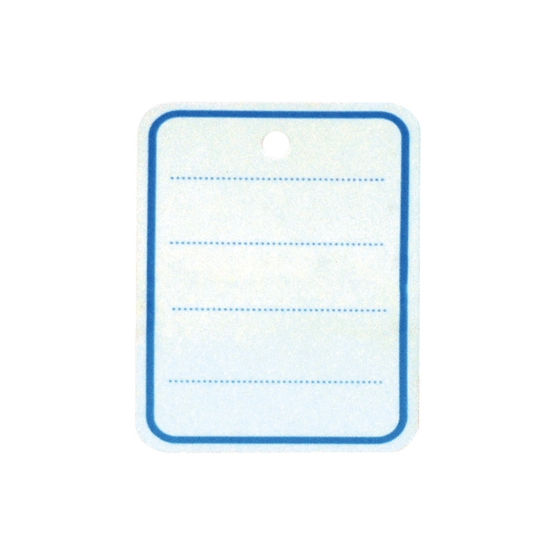Boîte de 1 000 étiquettes textiles blanches 30 x 37 mm