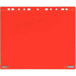 Lot de 5 pochettes perforées aimantées format A4 rouge