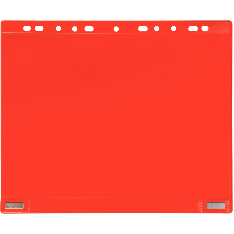 Lot de 5 pochettes perforées aimantées format A4 rouge